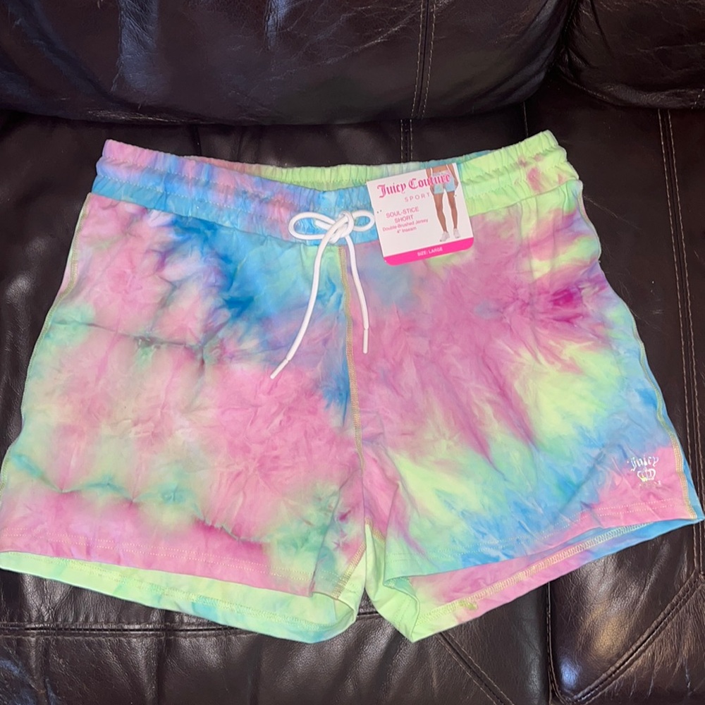 Juicy couture tie dye sport shorts Large